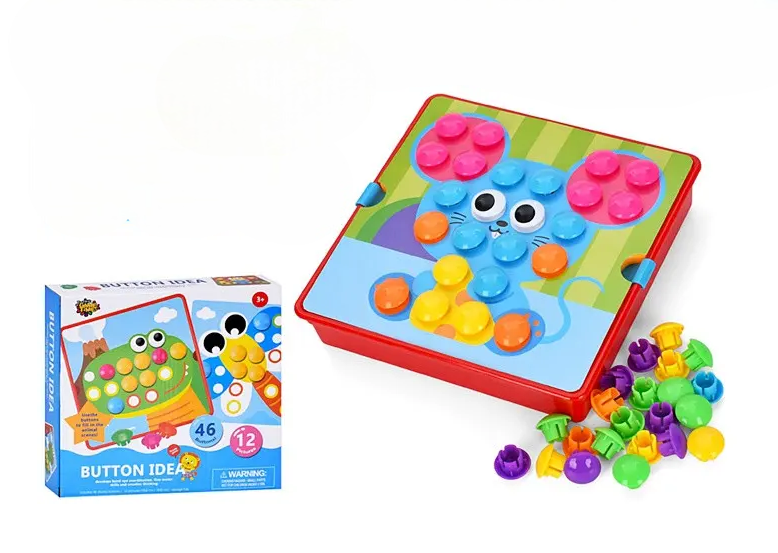 Мозаика детская Limo Toy YG898-6 животные/насекомые/морские обитатели на 46 деталей 12 карт (2915885599)