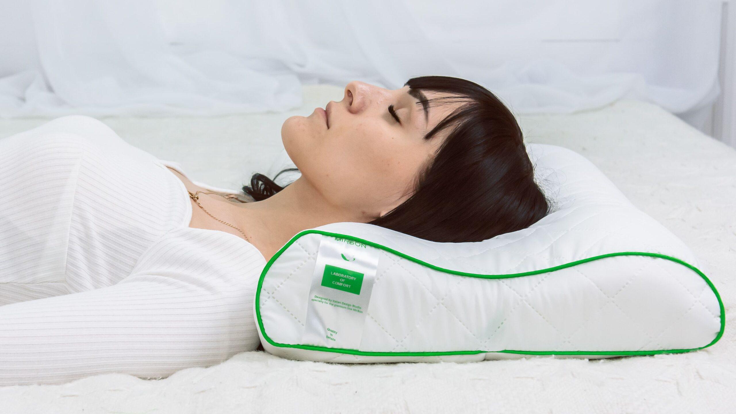 Подушка ортопедическая MirSon №6040 Steep Line Aloe Vera Aero 58х40х10,5 см (2200003261639) - фото 4 Подушка ортопедическая MirSon №6040 Steep Line Aloe Vera Aero 58х40х10,5 см (2200003261639) - фото 4