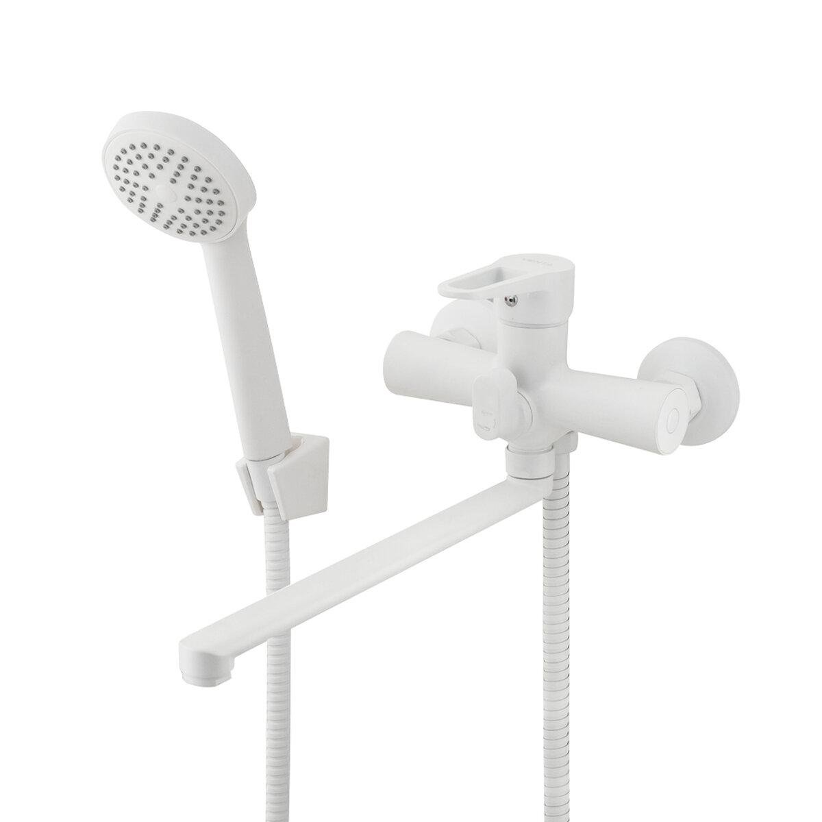 Смеситель для ванны Venta VN315DW с лейкой для душа Белый матовый (SW-95877)