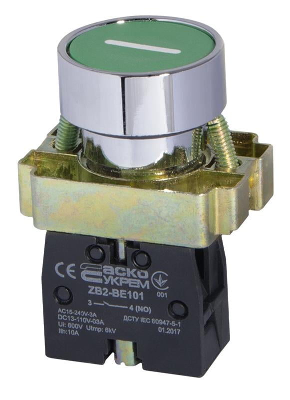 Кнопка старт АСКО-УКРЕМ XB2-BA3311 A0140010062 Зеленый