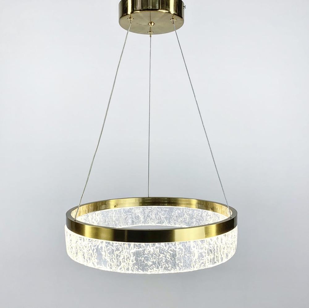 Светильник с уникальным стеклом в виде льда 32 Вт 40 см (D 6800)