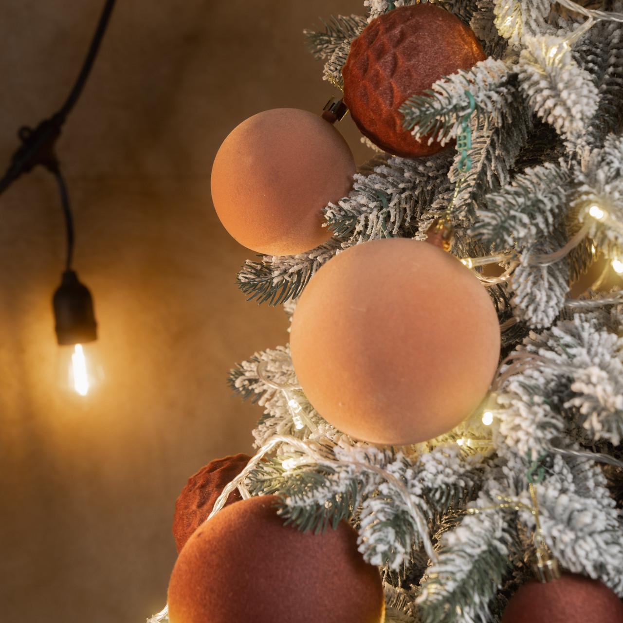 Набор игрушек новогодних Бархат 40 шт. Бежево-коричневый (2765837162) - фото 2 Набор игрушек новогодних Бархат 40 шт. Бежево-коричневый (2765837162) - фото 2