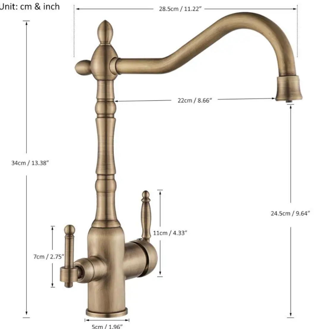 Змішувач Epelli Acqua Santa Antique із під'єднанням фільтрованої води (2483678981) - фото 8 Змішувач Epelli Acqua Santa Antique із під'єднанням фільтрованої води (2483678981) - фото 8