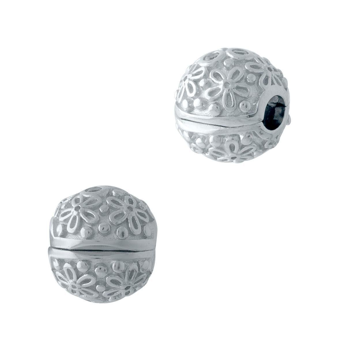 Зажим-клипс серебряный с фианитами (1347782)