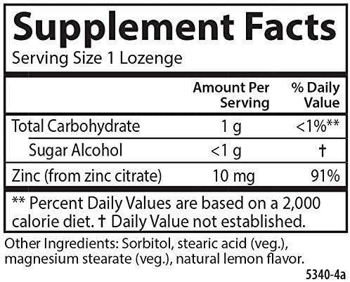 Цинк Carlson Labs Zinc-Ease 42 Lozenges Lemon - фото 2