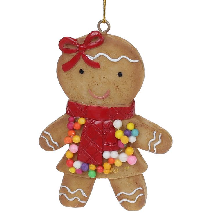 Декоративная фигурка на подвесе BonaDi Пряниковый Человек Девочка 8 см (707-743)