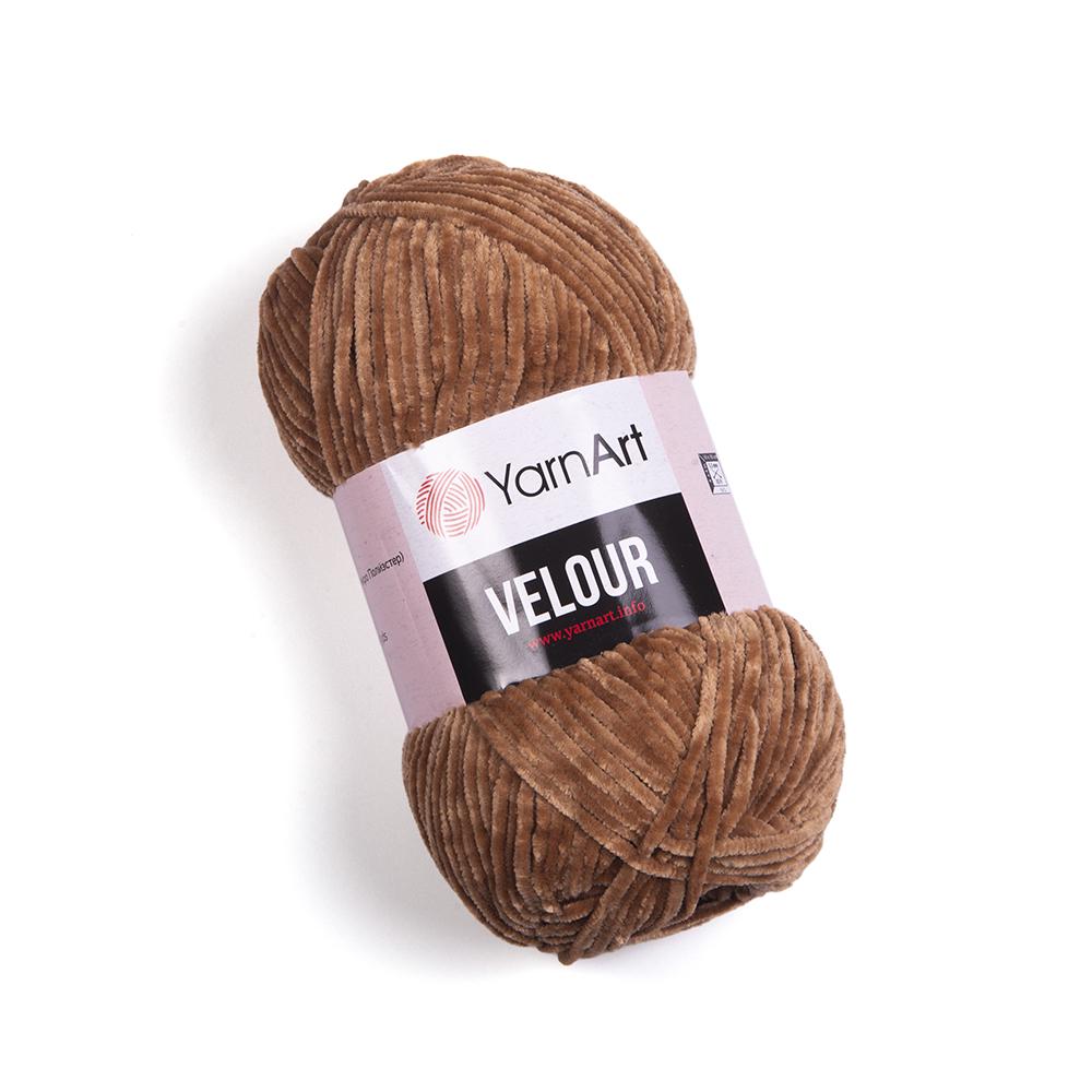 Пряжа велюровая YarnArt Velour 849 темно-бежевый (2410)