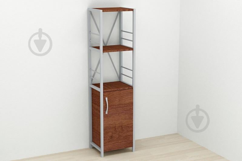 Этажерка 3/34 Ferrum-decor Серии Конект с тумбой  144x34x28 Серый ДСП Венге (FD1016)