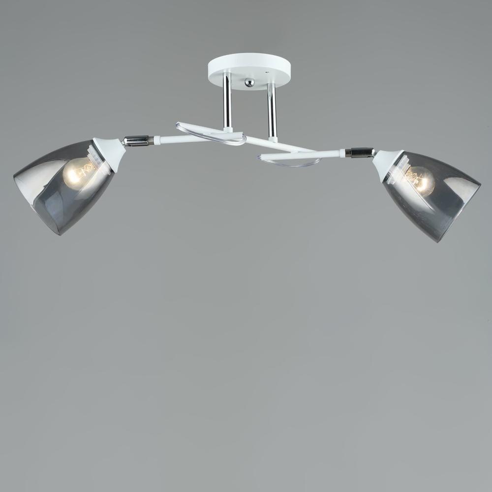 Потолочная люстра Lighthouse SRS-19702/2 WT/CH с поворотным механизмом Белый/Хром
