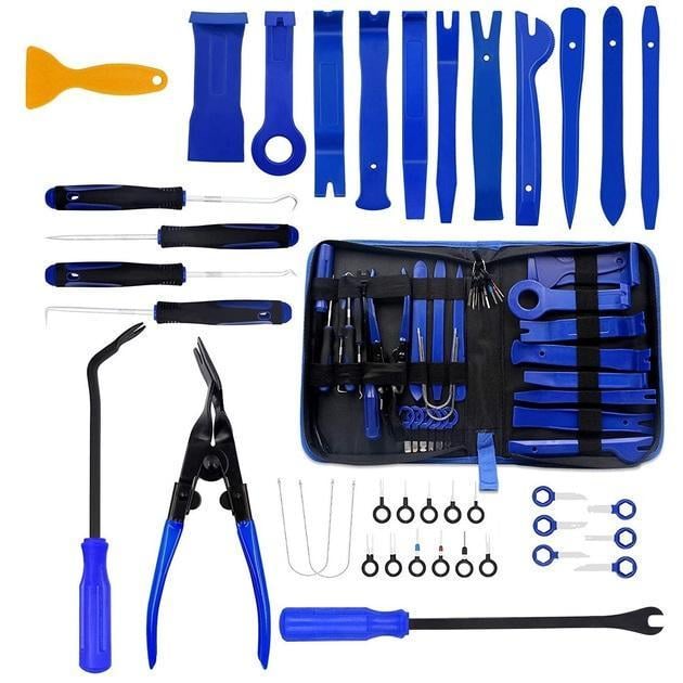 Набір знімачів автомобільних 38в1 для розбирання салону в чохлі Синій (Е051524)