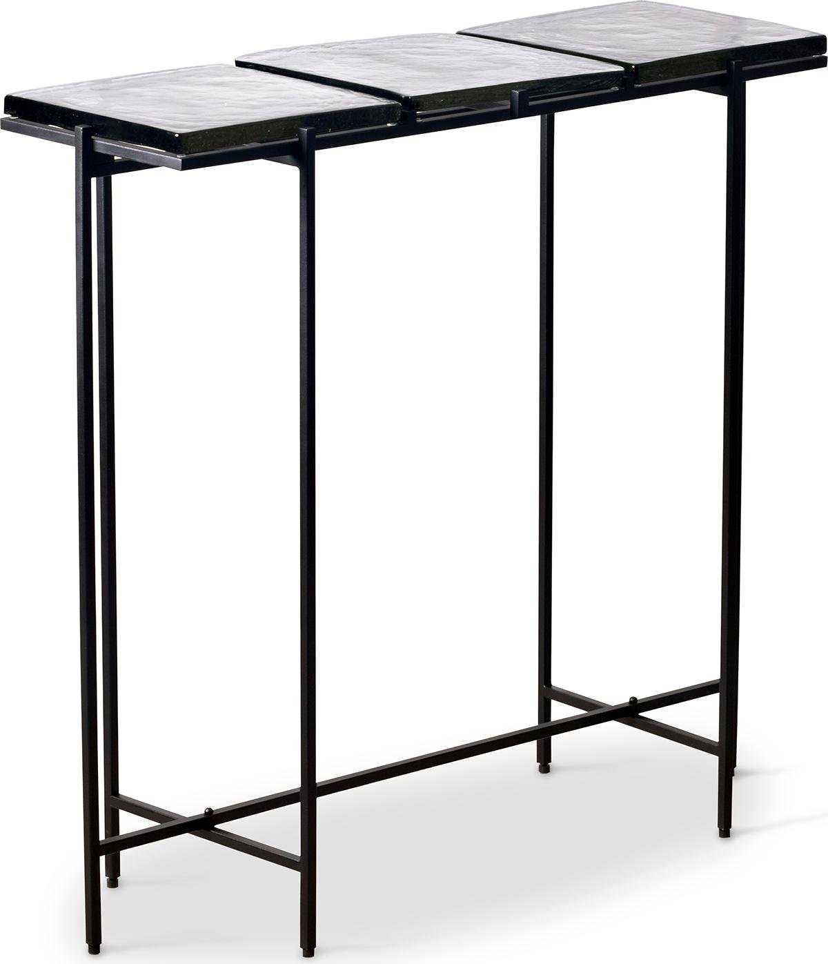 Консольный стол Slab 90х30 см Casted glass black base (16078)