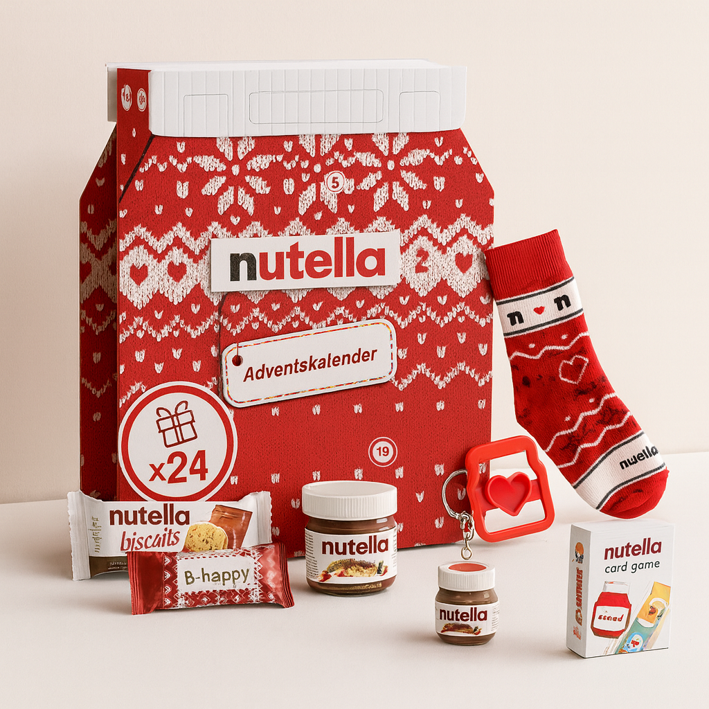 Адвент календарь Nutella новогодний набор с сюрпризами под каждым окошком 528 г