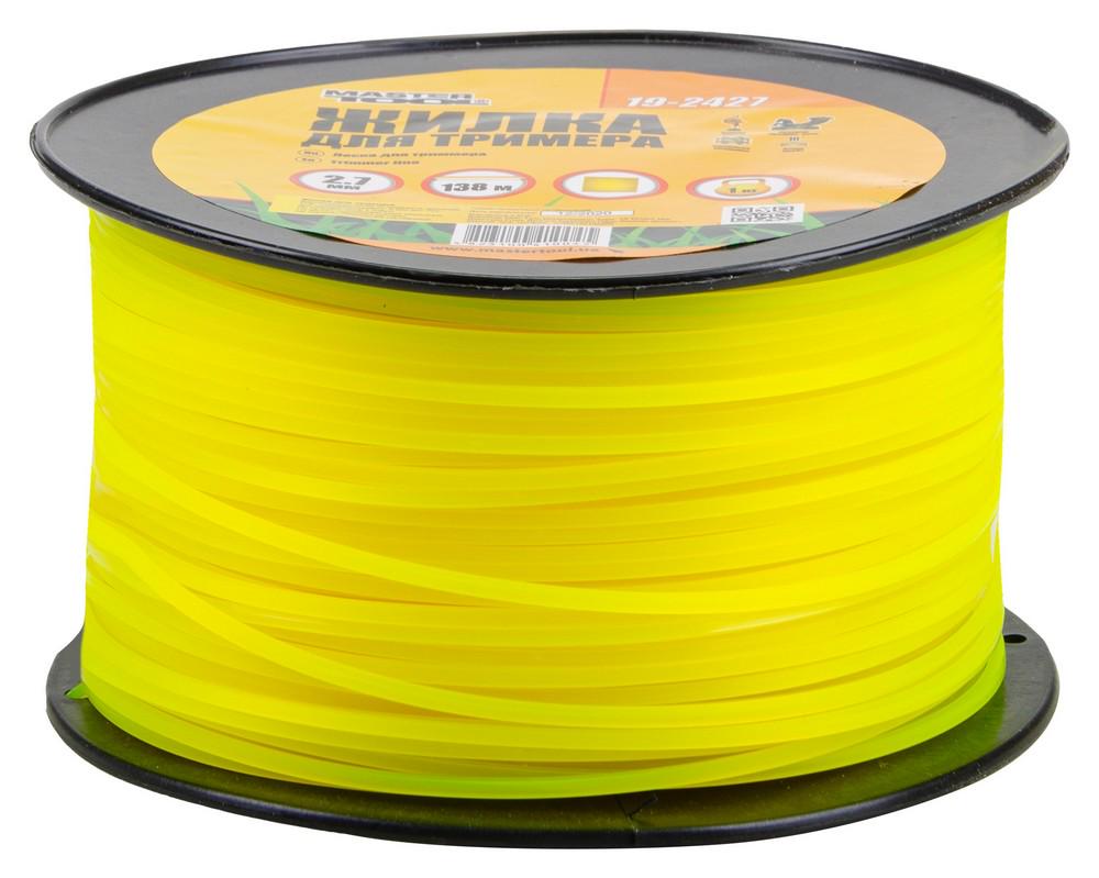 Лісочка для тримера MasterTool квадрат 2,7 мм 138 м котушка (19-2427)