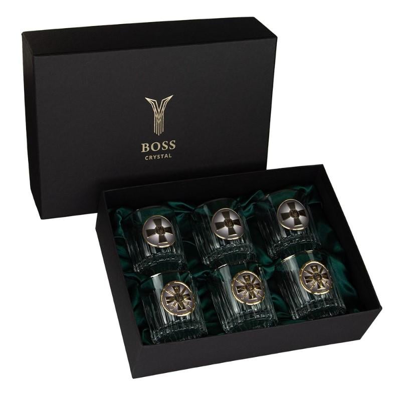 Набор бокалов для виски Boss Crystal Разведка ВСУ 6 бокалов 360 мл (196-0010)