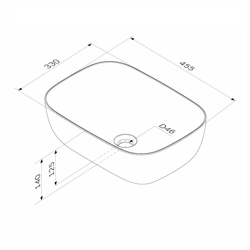 Умивальник накладний AM.PM Func MFAWCC10450WG 455x330x140 мм Білий (195779) - фото 2 Умивальник накладний AM.PM Func MFAWCC10450WG 455x330x140 мм Білий (195779) - фото 2