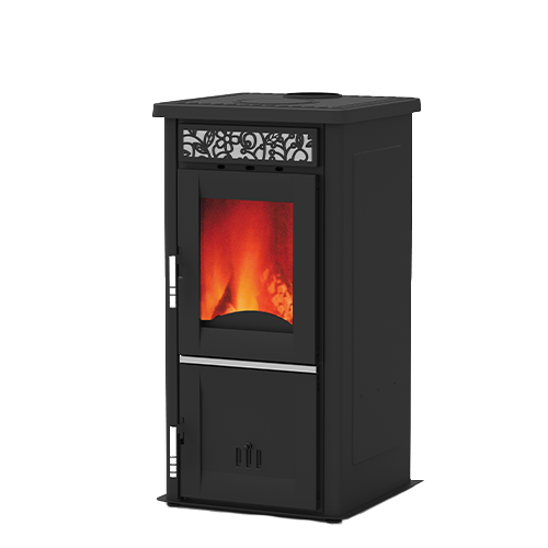 Камінофен дров'яний із варильною поверхнею ALFA-PLAM AMELIA 8 кВт Антрацит (CNT00007651)
