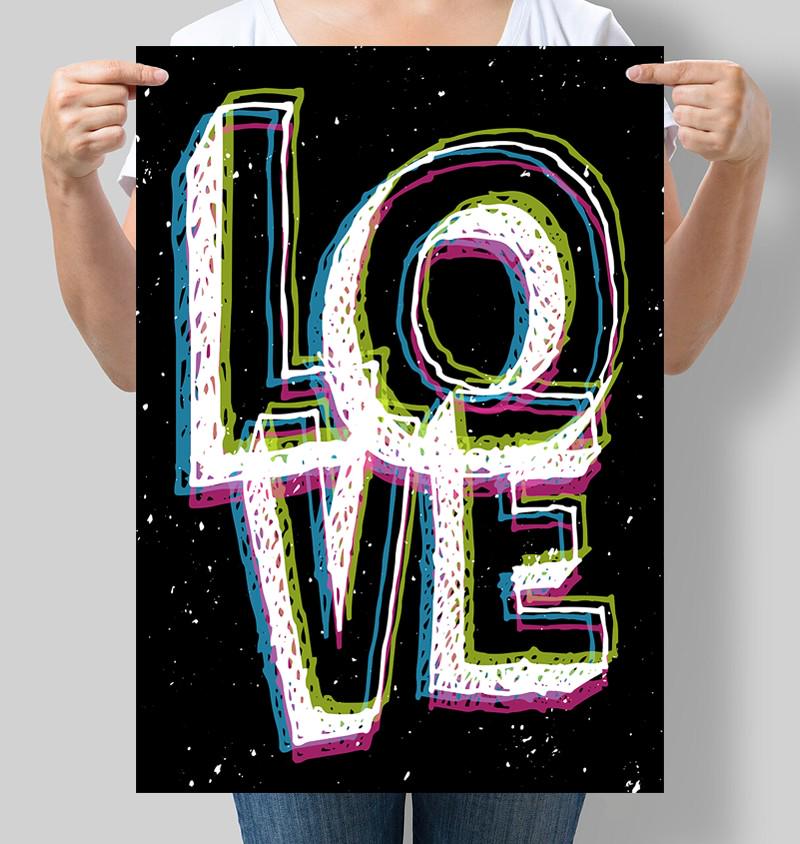 Постер інтер'єрний Love 30x42 см A3 без рамки (DZ018_A3)