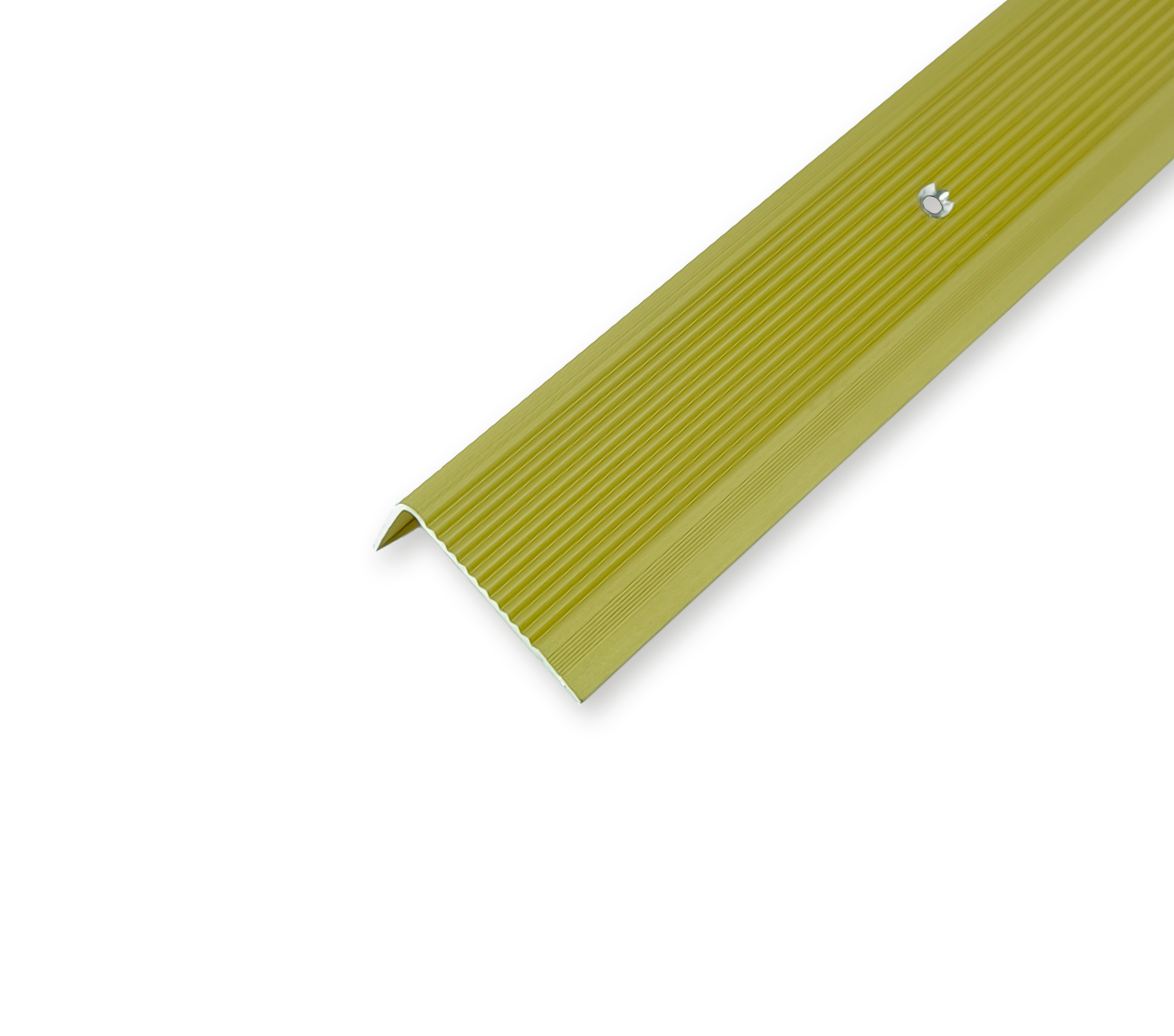 Порожек лестничный EURO CONCEPT алюминиевый рифленый БРП-060 анодированный 45x22 мм 900 мм Золотой