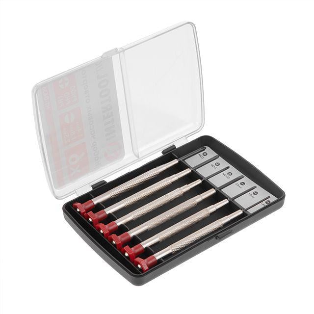 Отвертки для ювелира Intertool HT-0436 SL: 1,4/1,8/2,5/PH: 0/00/1 6 шт. (32407037)