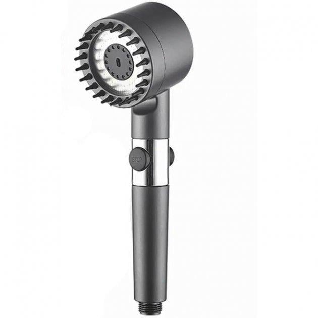 Лійка масажна для душу Turbocharged Shower Head з обертанням 360° Сірий (235U)