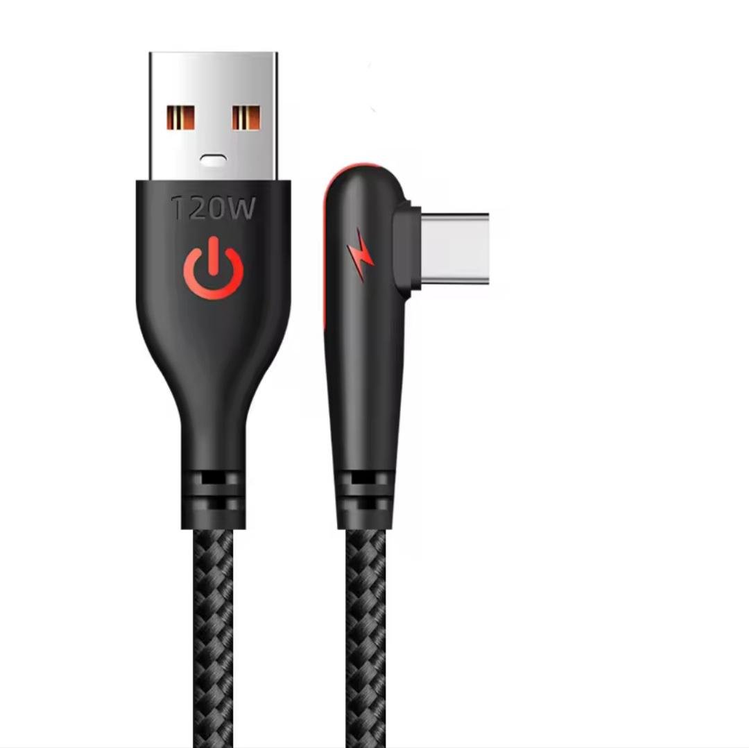 Кабель USB Type- C 2 м 90° Чорний (2554736546) Кабель USB Type- C 2 м 90° Чорний (2554736546)