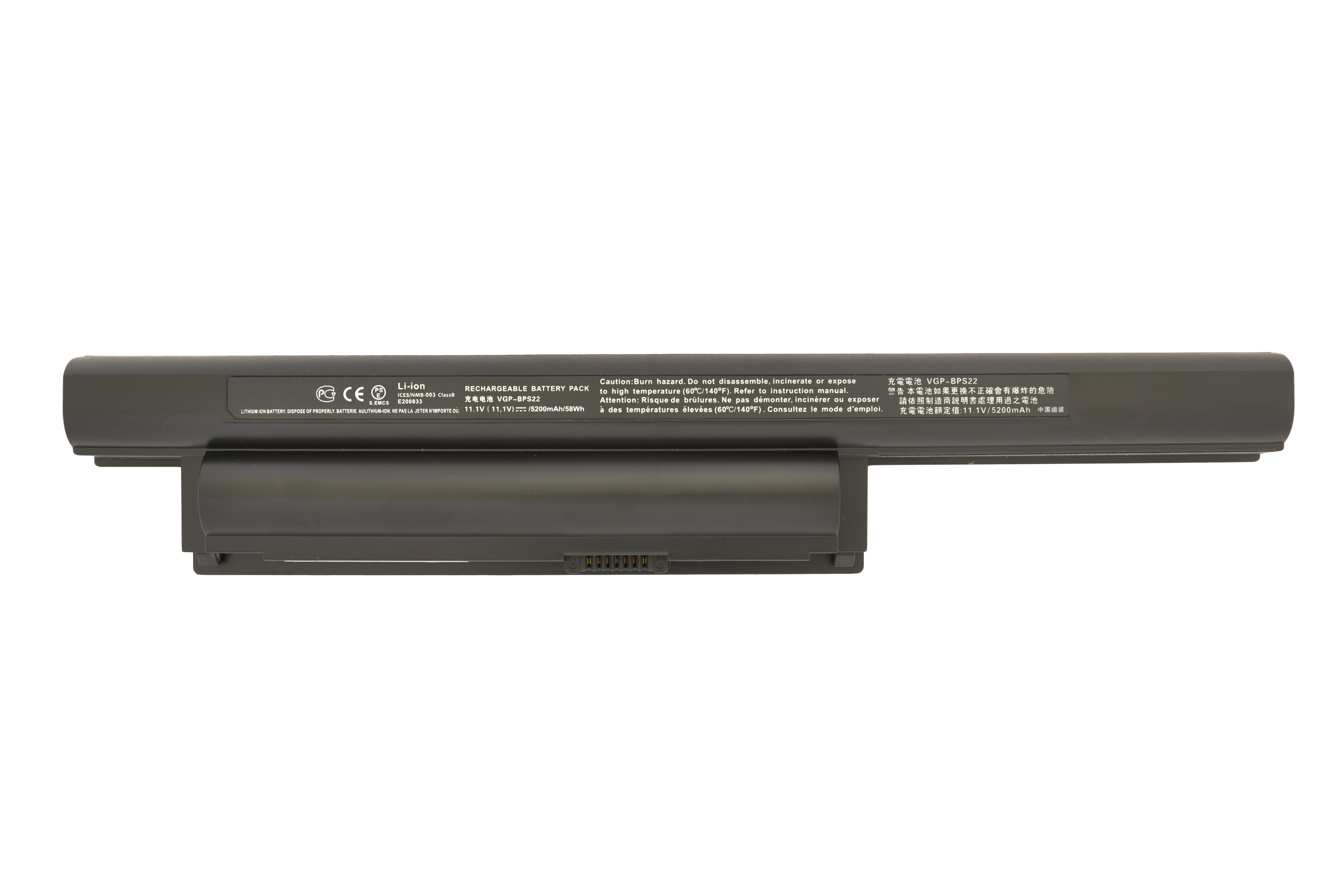 Аккумулятор для ноутбука Sony VGP-BPS22 Vaio VPCE 11,1 V 5200 mAh (006335) - фото 1