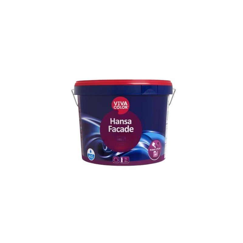 Краска для фасадов глубокоматовая Vivacolor Hansa Facade воднодисперсионная база А 2,7 л Белый (2105730070)