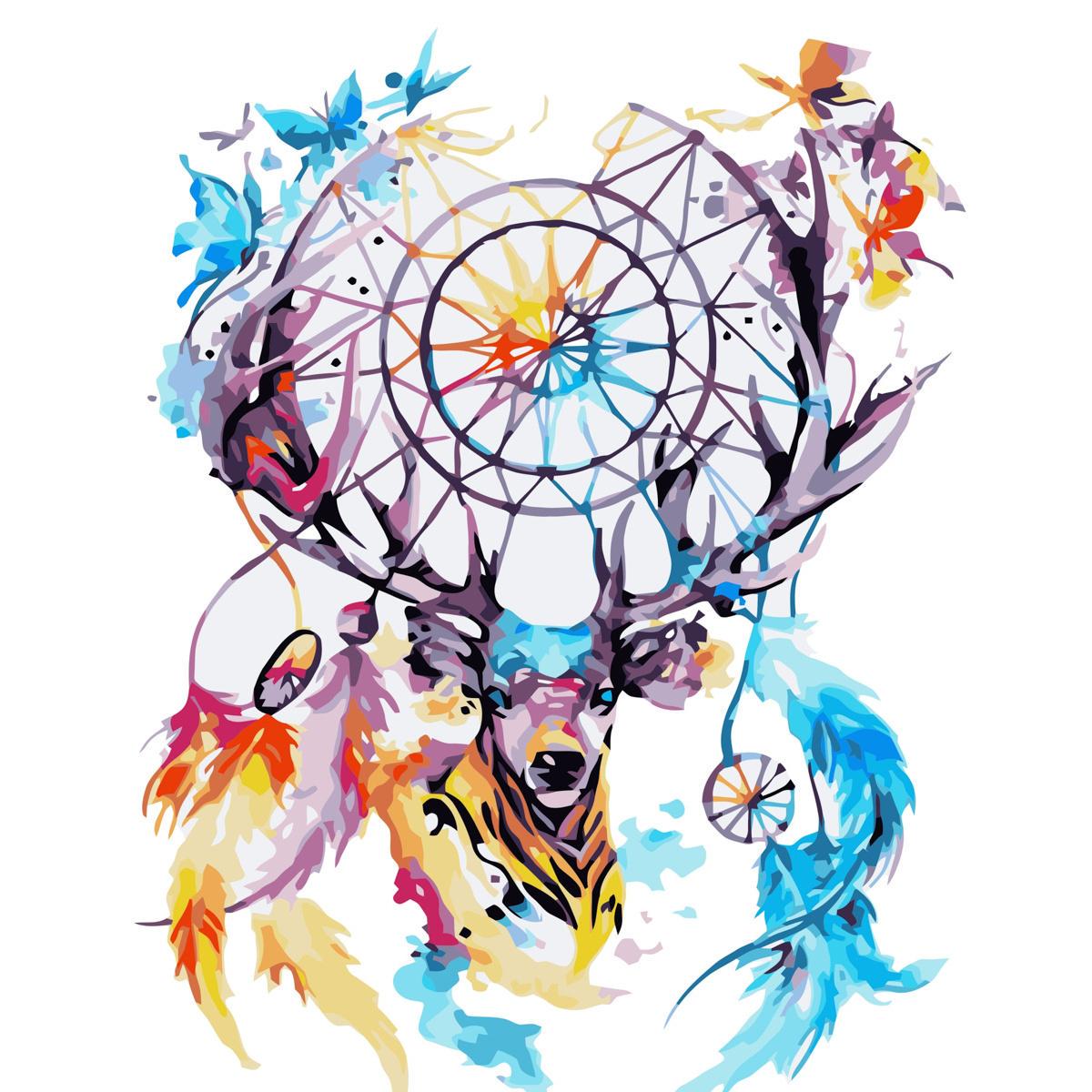 Картина по номерам Strateg Олень ловец снов 40x50 см (VA-3438)