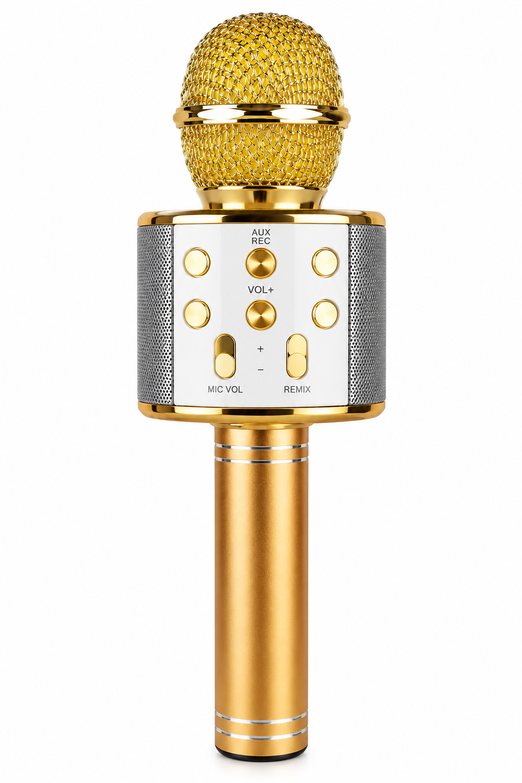 Караоке-мікрофон бездротовий Wireless Microphone WS-858 Bluetooth з вбудованим динаміком Gold (4832348)