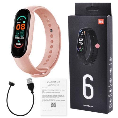 Фитнес браслет FitPro Smart Band M6 Розовый (ws83387-3)