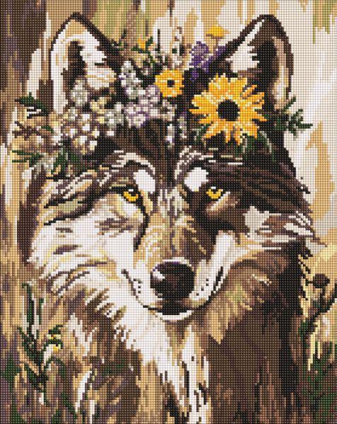 Алмазная мозаика Ideyka Красивая волчица 40x50 см (Id-AMO20042)