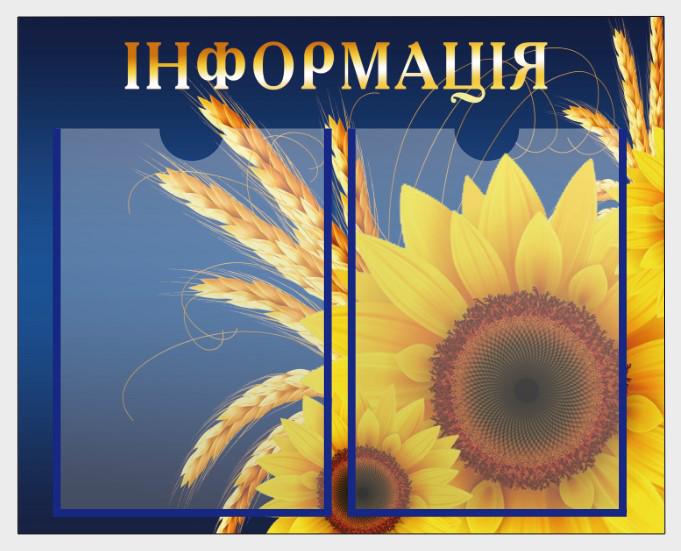Стенд для государственных учреждений "Інформація" из ПВХ 500х400 мм (IS0017)