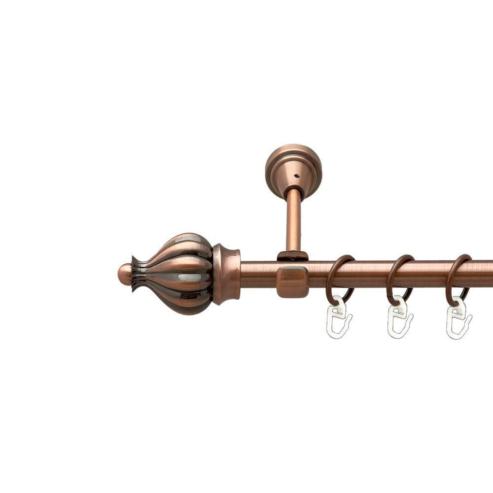 Карниз Orvit Таджа однорядный гладкий 16 мм 300 см Античная медь (00-00019432)