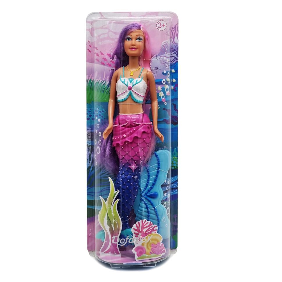 Кукла Русалочка с подвижным хвостом 35 см Бело-фиолетовая (IL-188-L-89)