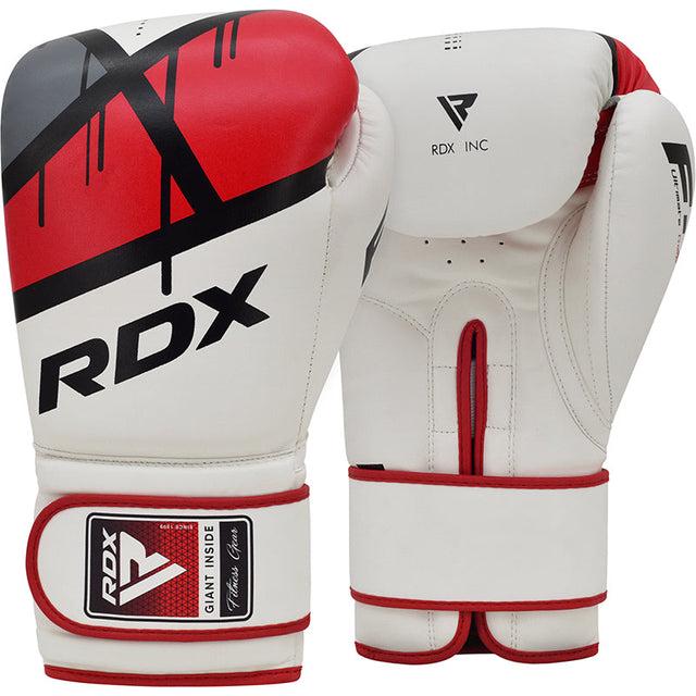 Боксерські рукавиці RDX BOXING GLOVES BGR-F7 8 унцій Білий/Червоний (BGR-F7R 8)