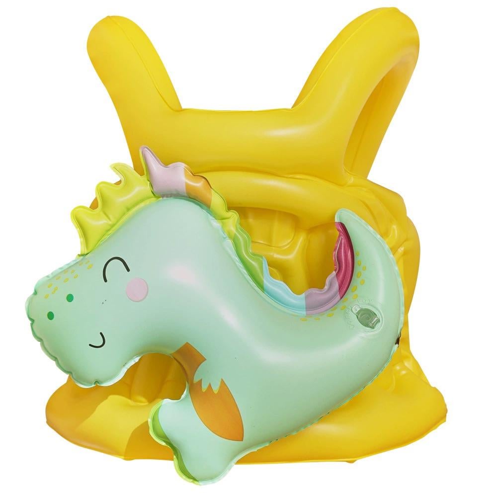 Надувной жилет для плавания для детей динозавр Желтый