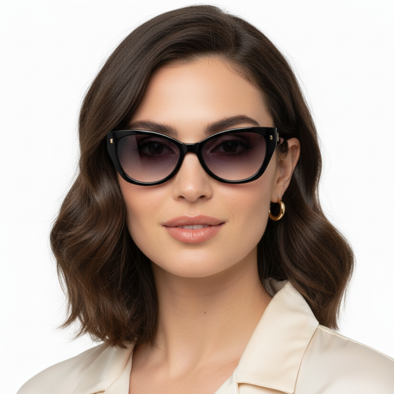 Окуляри жіночі фотохромні для зору полімерні лінзи С1 -0.5 Чорний (24014)