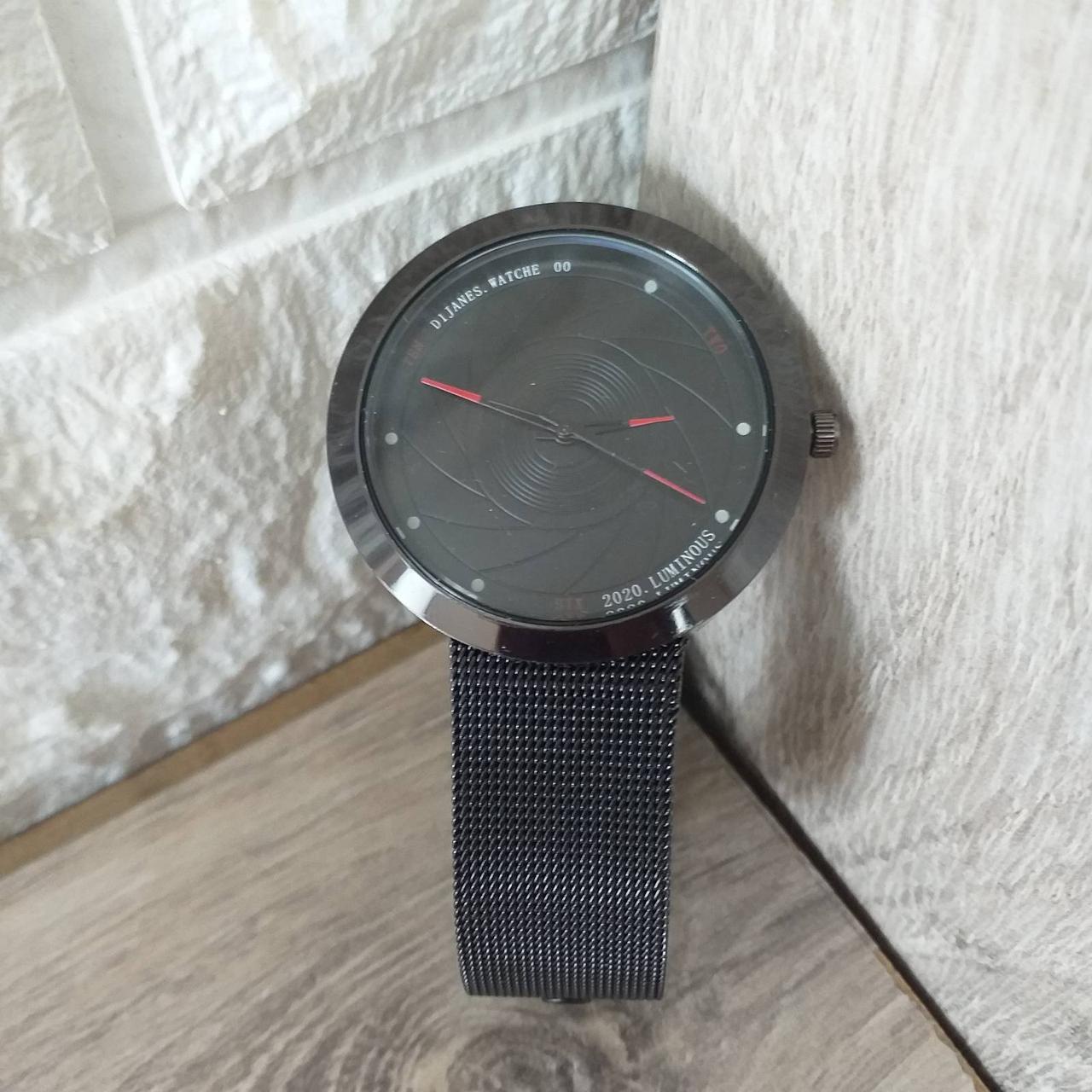 Часы стильные Dijanes наручные мужские кварцевые Черный (KG-6385)