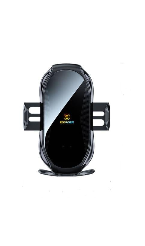 Тримач для телефону в машину Essager Premium Electric Phone Wireless Charger Bracket Black (EZJCFK-ZP01) - фото 1