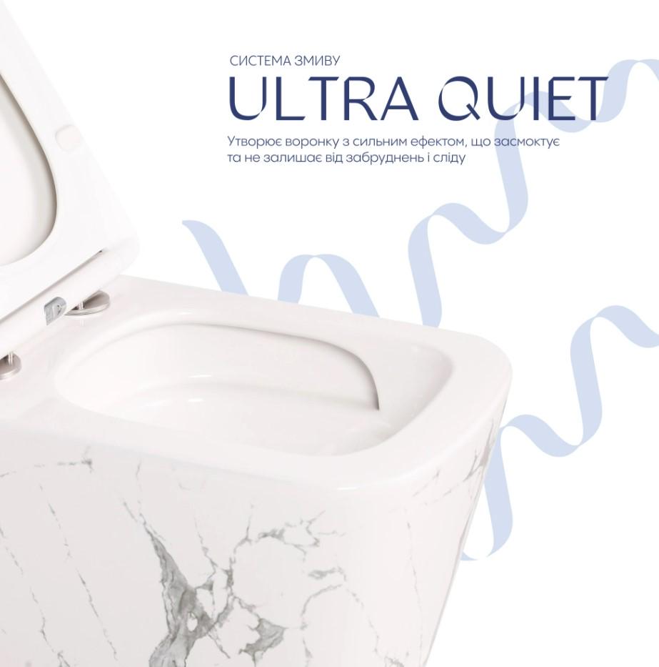 Унитаз подвесной Qtap Tern Ultra Quiet с сиденьем Slim Duroplast/Soft-close/Quick relase (QT17332303ASMR) - фото 8