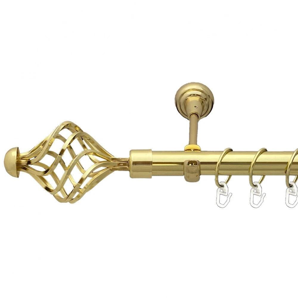 Карниз трубчастий одинарний Orvit Арезо 19 мм 200 см Золотий (000-6125) Карниз трубчастий одинарний Orvit Арезо 19 мм 200 см Золотий (000-6125)