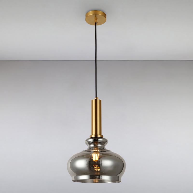 Люстра підвісна лофт Light House LS-14867-1 BK-2 на одну лампу Золото/Чорний