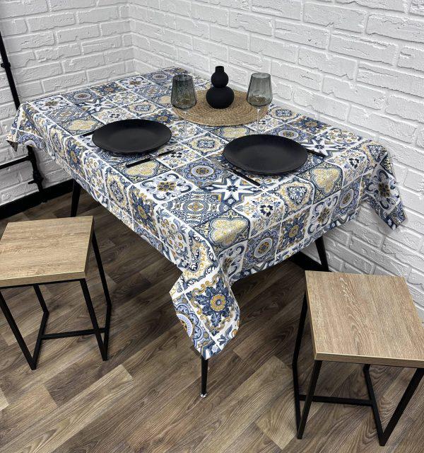 Скатерть водоотталкивающая Comfort Home Abstraction с тефлоновым покрытием 140x180 см