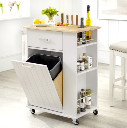 Тумба для мусорного ведра из дерева Баянхо Зефир (ТМВ-000720)