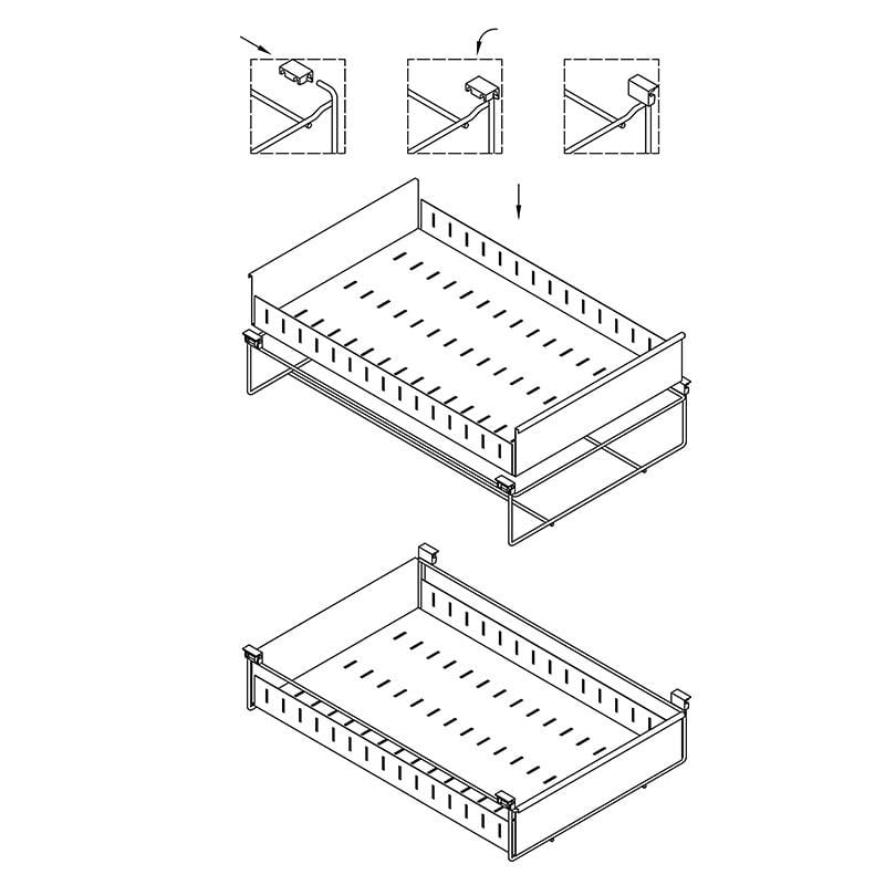 Кошик для одягу Venus VIBO навісний металевий 734 мм Графіт (ACLAV72VGF) - фото 4 Кошик для одягу Venus VIBO навісний металевий 734 мм Графіт (ACLAV72VGF) - фото 4
