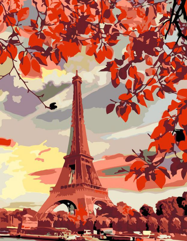 Картина по номерам Rosa Эйфелева башня 35х45 см (N00013345)