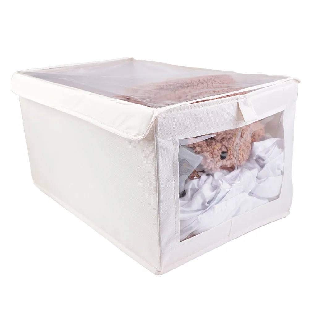 Органайзер для хранения одежды с прозрачной крышкой Белый 40х24х20 см (b4362e23)
