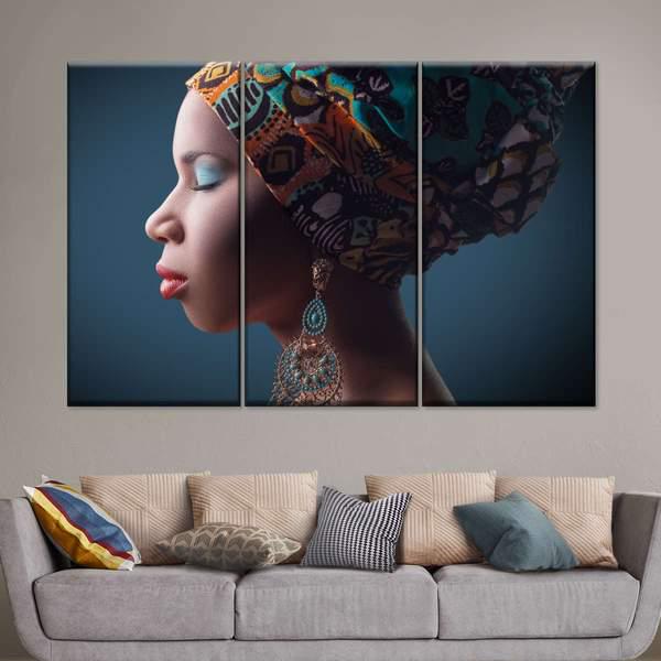 Модульная картина KIL Art Этническая красота из трех частей 128x81 см (M3_L_112)