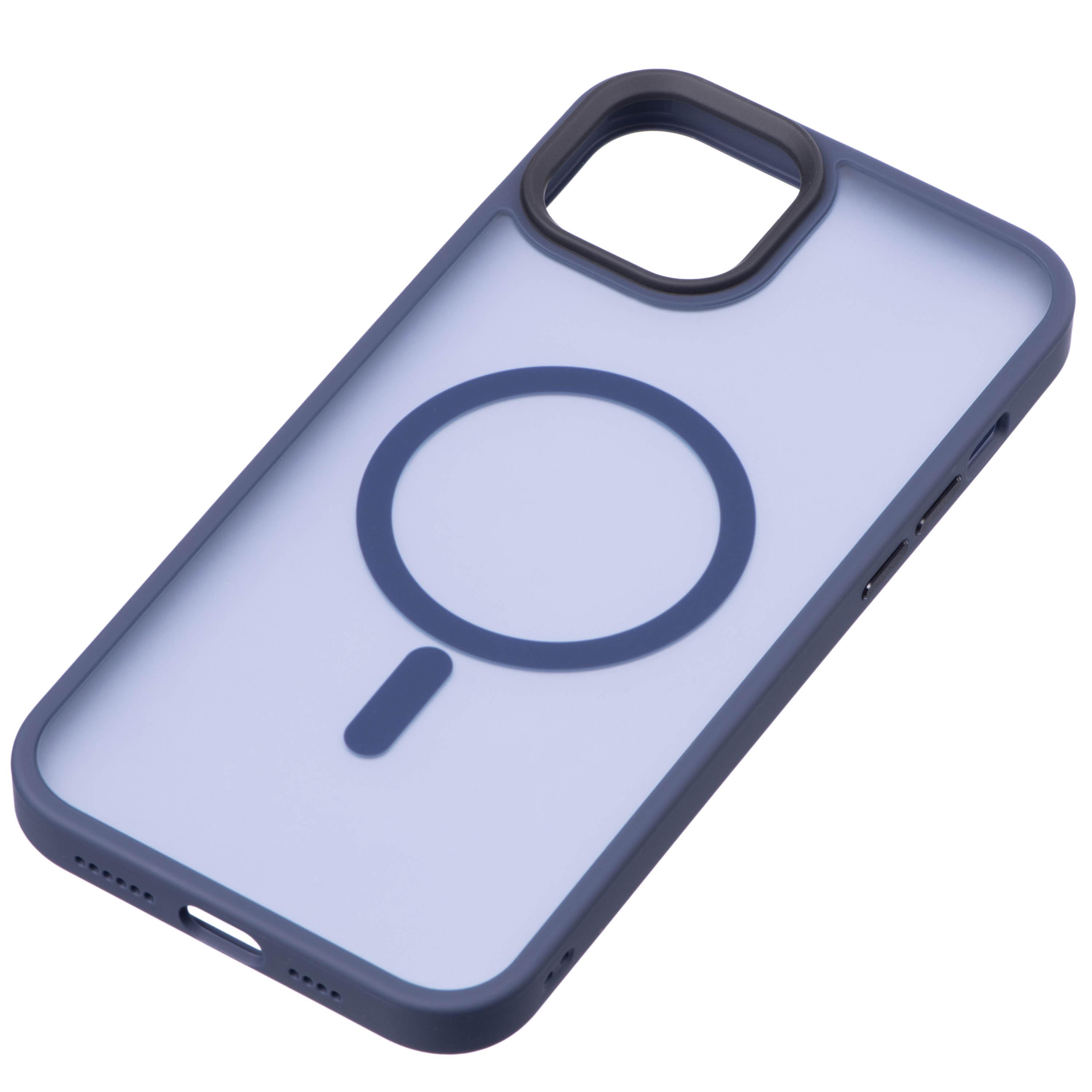 Чехол 2E Basic для Apple iPhone 15 Plus, Soft Touch MagSafe Cover, Dark Blue (ERC-2E-IPH-15PRM-OCLS-DL) - фото 2