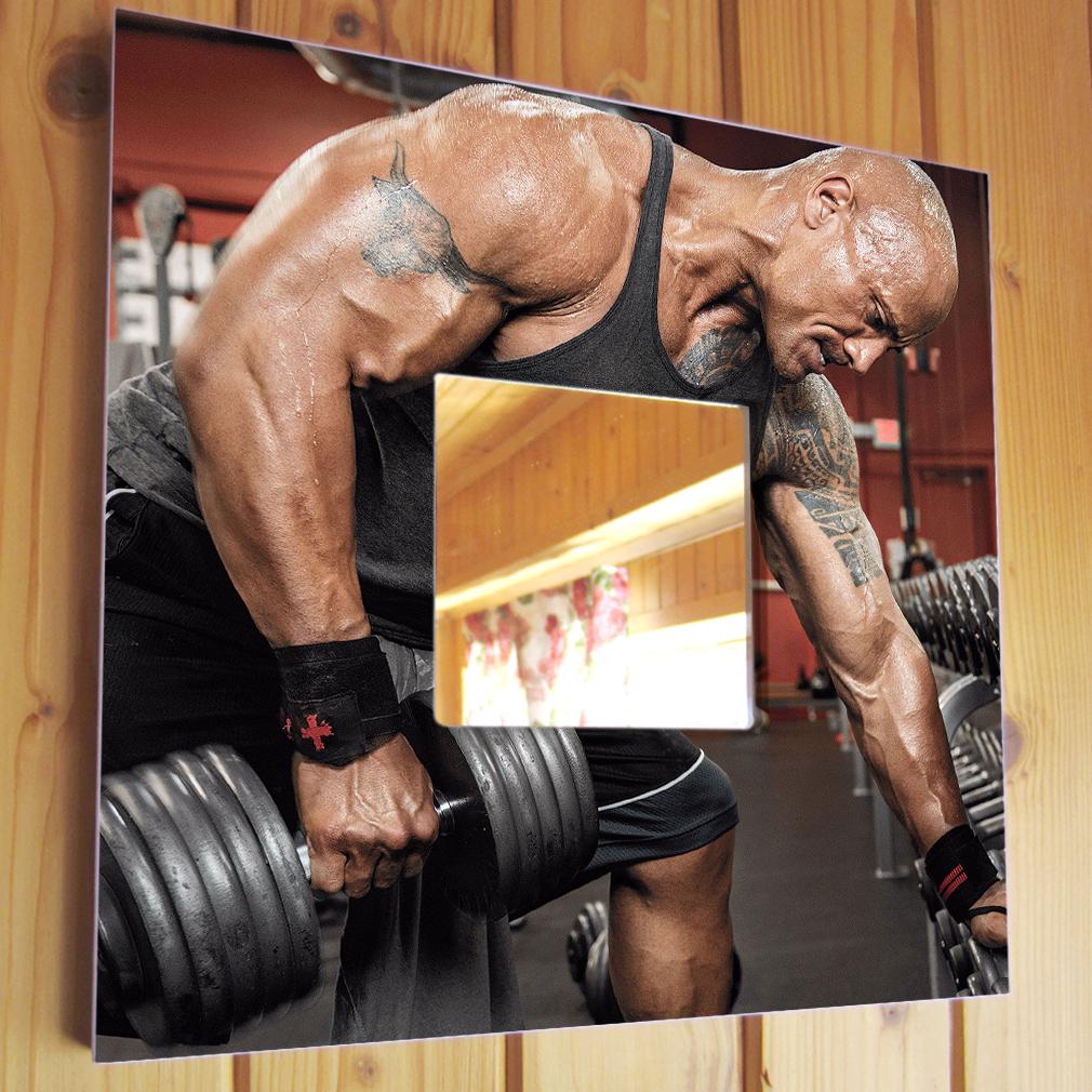 Зеркало декоративное Реслер Дуэйн Джонсон 260х260 мм (M04679)